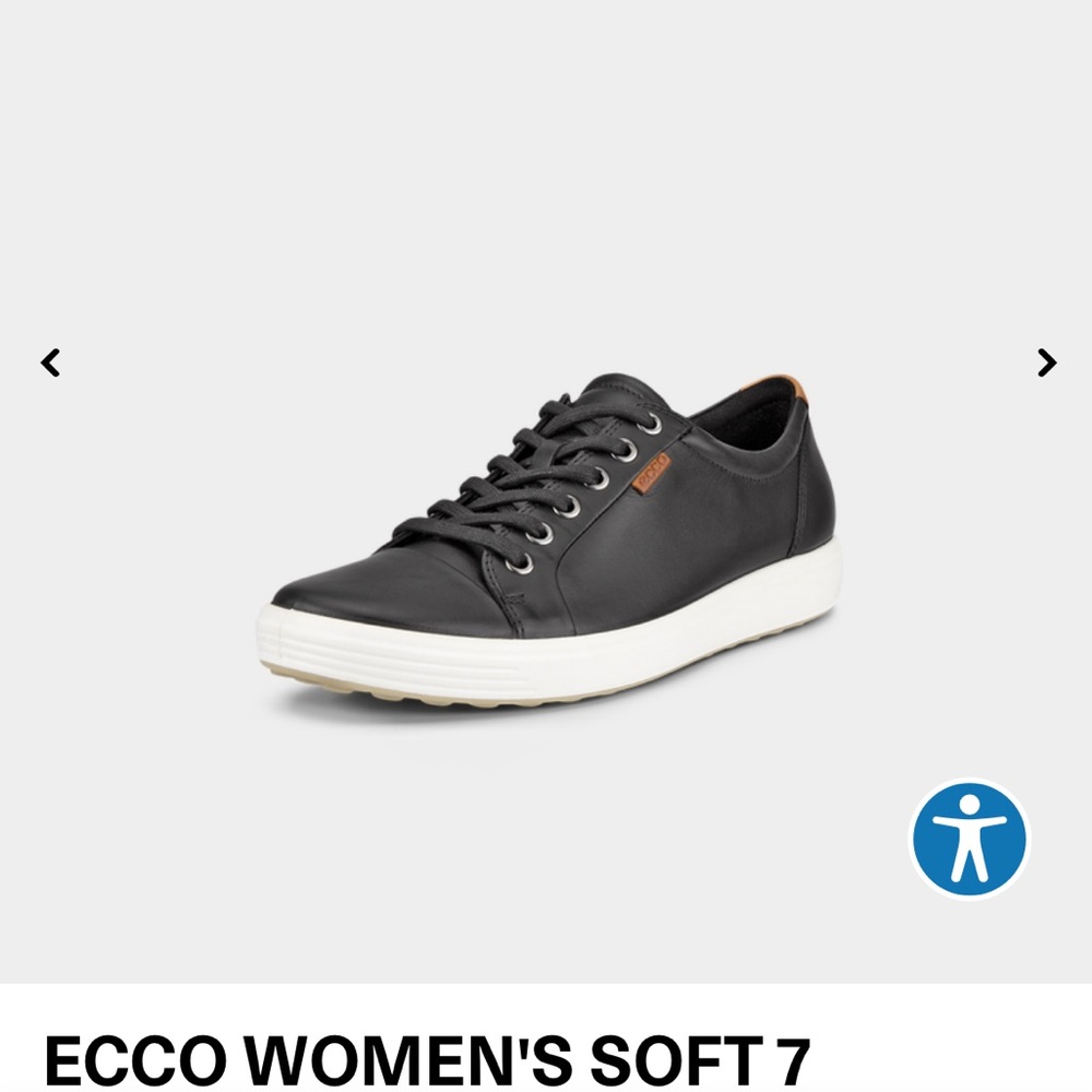 ECCO Black Leather Sneakers